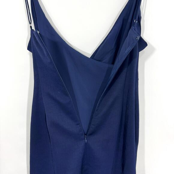 Selfie Leslie Women’s Size Small Navy Blue Faux Wrap Tie Front Mini Dress - Picture 8 of 8